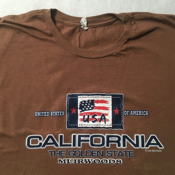 MuirWoods T-Shirt XL Nature Forest Wildlife Golden State California USA flag - Picture 2 of 8